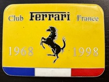 Badge Club Ferrari France 30e Anniversaire Emblème Macaron Plaque