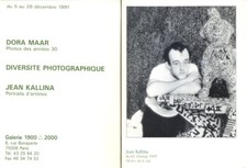 Carte Postale accordéon, Jean Kallina, Basquiat, Sol Lewitt, Dora Maar, 1991