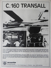 11/1977 PUB AEROSPATIALE AVION TRANSALL C-160 AIR FRANCE F-BUFP FRENCH AD