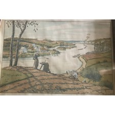 Henri Rivière Bretagne Aspects de la nature le Fleuve 1897 Grande lithographie o