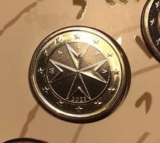 1 euro BU Malte 2023 Croix de