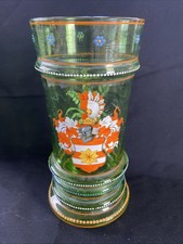 Ancien Vase Verre Emaillé