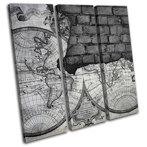 Industrial world map - map, vintage