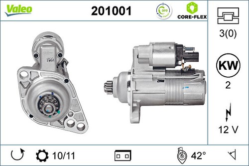 Valeo 201001 starter for - 201001, audi