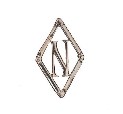 Monogramme lettre argent - lettre, n