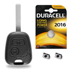  Coque de Clé auto Plip Boitier pour Télécommande CITROEN Picasso ✚Switch ✚Pile 