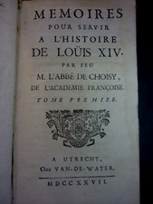 Mémoires pour servir à l'histoire de Louis XIV - De Choisy - 2 tomes - 1727- E.O
