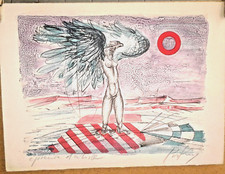 LITHOGRAPHIE FRANZ PRIKING FEMME OISEAU Epreuve d Artiste Litho BERTO MARSEILLE