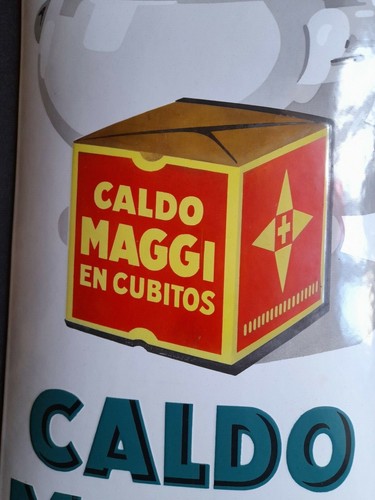 Plaque émaillée caldo maggi - plaque,
