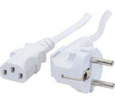 Câble Cordon d'alimentation PC Secteur [CEE7/C13] 1.80m Certifié NF BLANC