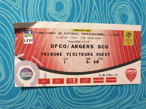 Ticket dfco angers sco - ticket,