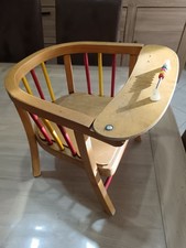 Authentique fauteuil de propreté enfant, chaise percée BAUMANN. Signé. 