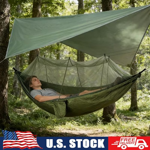 Camping hammock with rain - with, fly