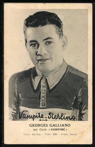 Carte postale coureur cycliste