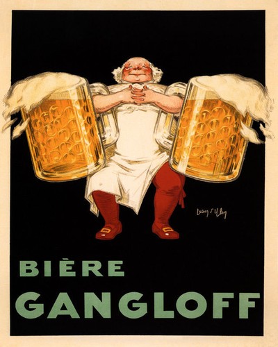 Poster biere gangloff waiter - gangloff,