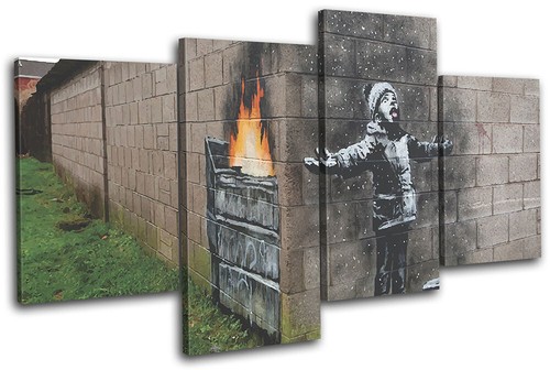 Snow urban graffiti banksy - graffiti,