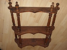 étagère murale bois ancienne vitrine magasin bois à suspendre victorienne ancienne