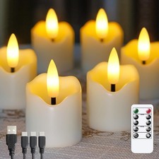 Bougies LED rechargeables sans