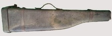 ANCIEN ETUI A FUSIL DE CHASSE CUIR FORME JAMBON ACCESSOIRE TRANSPORT