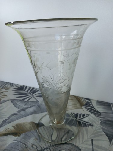 Ancien vase cristal - vase, en
