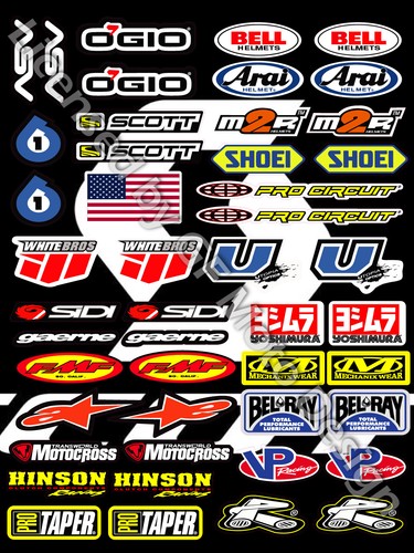 Motocross sponsor decal - motocross,