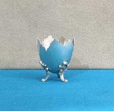 Coquetier tripode ARGENT MASSIF poinçonné MINERVE œuf table ménagère