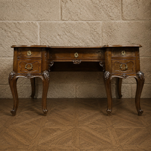 Grand bureau plat noyer - bureau,