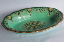 LONGWY Plat creux en émaux de Longwy Chevreuse Chevallier Art déco (59123)