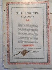 1929 The Linotype Caslons, by