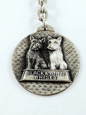 PORTE-CLES - BLACK & WHITE Scotch Whisky 1960s - Raymond CANDAU - Vintage Métal