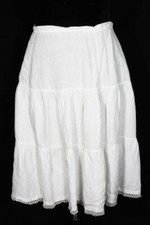 Jupon En Lin Blanc Édwardien