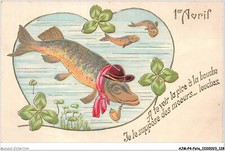 AJMP4-0331- FETE - 1ER AVRIL - A TE VOIR LA PIPE A LA BOUCHE POISSON A CHAP