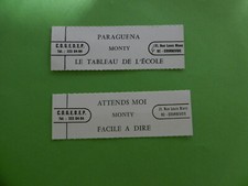 2 étiquettes  juke-box MONTY