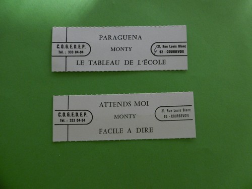 étiquettes juke box monty - ,