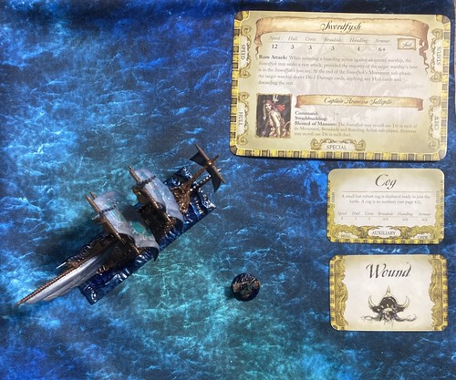 Dreadfleet swordfish with cog - dreadfleet,
