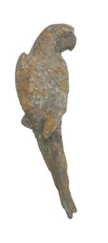 Perroquet fonte patine zinc - fonte,