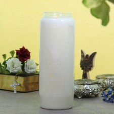Bougie Neuvaine blanche en
