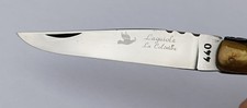 Couteau Laguiole La Colombe corne 11 cm pliant knife folding 440 vintage France