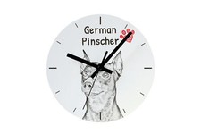 Pinscher allemand horloge avec photo de chien Art-Dog