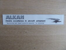9/1990 PUB R ALKAN VALENTON AIRCRAFT ARMEMENT BOMB RACK PYLON ORIGINAL AD