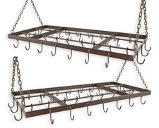 Paire de supports rectangulaires en fer pour casseroles et poêles réplique desig