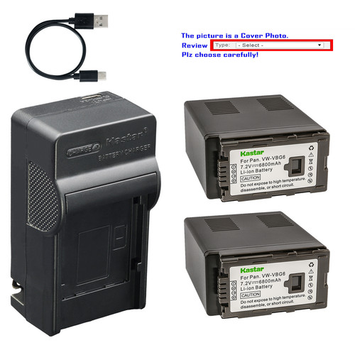 Kastar vbg6 battery usb - ac, &