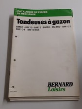 éclaté pieces de tondeuse bernard loisirs BM60 70 75 80 100 102 104 104gs