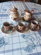 Ancien Service À Thé Chinois En Porcelaine Estampillé