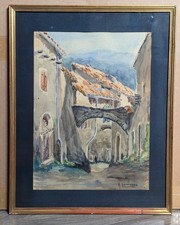 Belle et rare aquarelle d'Alfred Lombard (1884 - 1973)
