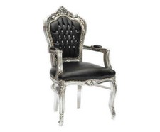 Fauteuil Chaise Feuille Argent