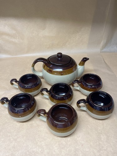 Service thé vintage marron - service,