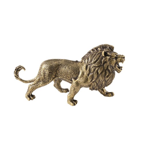 Statuette lion métal style - statuette, en