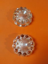 LOT DE 2 PIEDS EN VERRE POUR TABLE, LIT, PIANO OU MEUBLE - DIAM 10 CM - H 40 CM