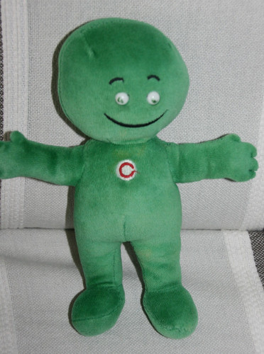 Doudou peluche bonhomme vert - bonhomme,